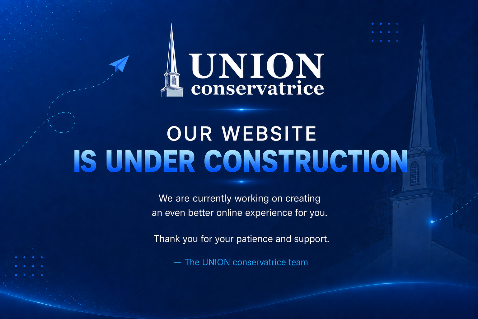 UNION conservatrice — Our website is under construction